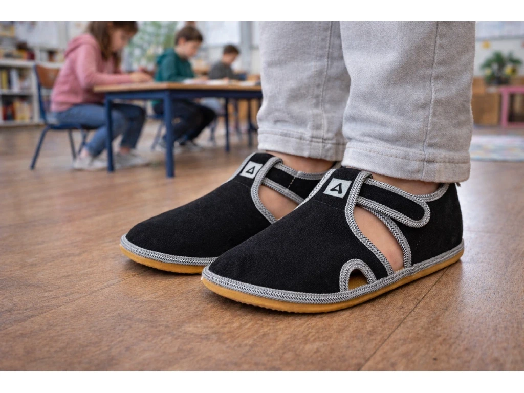 Тапочки Antal Rascal с поддержкой свода — чёрный (детские), фото 6
