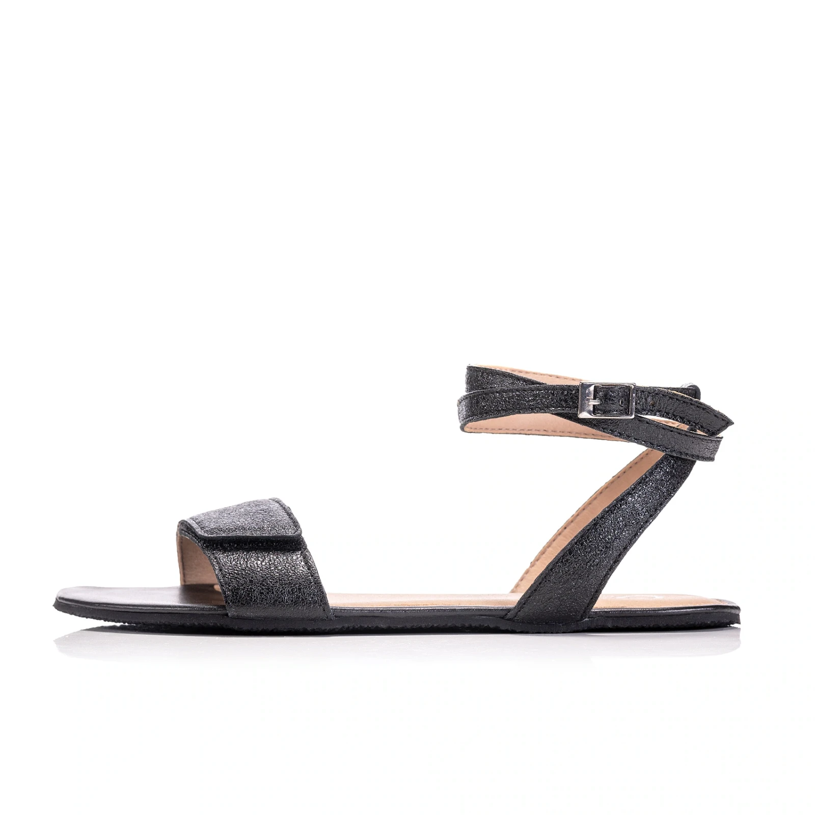 Босоногие сандалии Shapen DAISY 2.0 — чёрный с фактурой кракле, фото 7