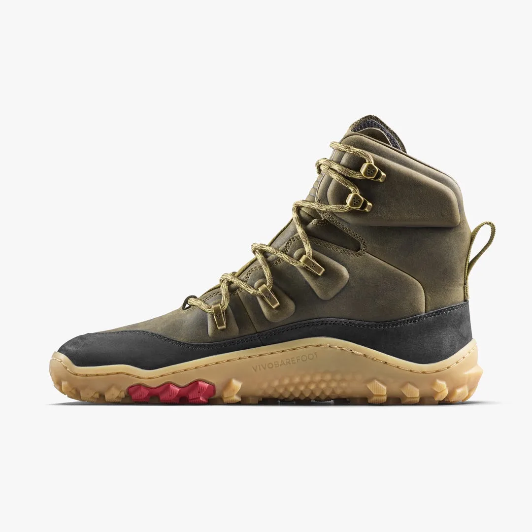 Ботинки Vivobarefoot Tracker Leather AT II — женская модель, тёмно-оливковый, фото 3