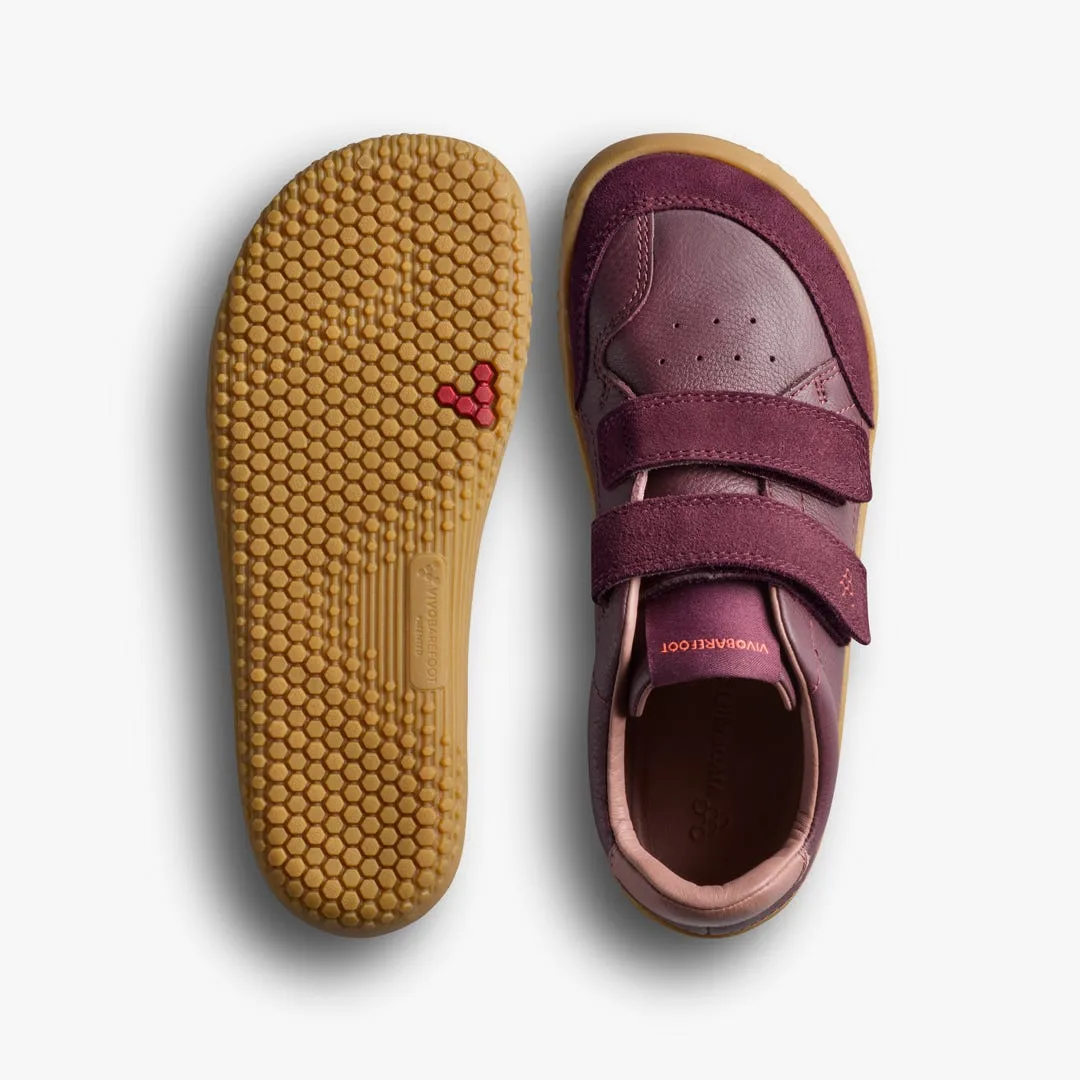 Кроссовки Vivobarefoot Gobi Sneaker — детская модель, бордовый, фото 2