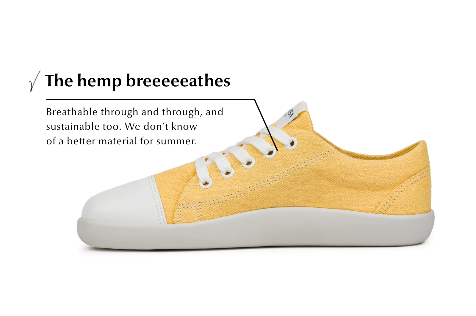 Кроссовки Ahinsa Street Hemp Barefoot — горчичный, фото 4
