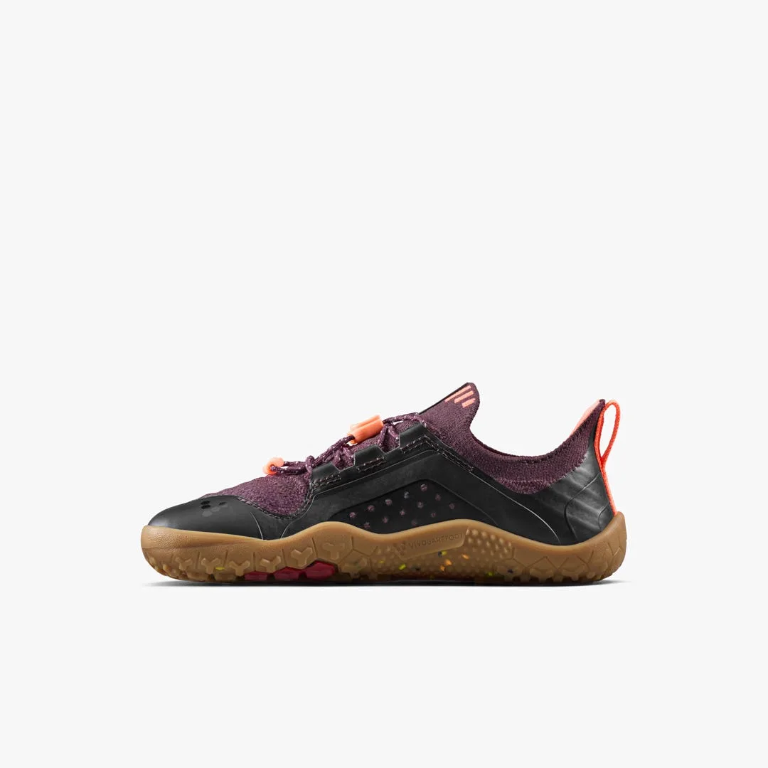 Кроссовки Vivobarefoot Primus Trail Knit FG — для дошкольников, тёмно-фиолетовый с красным, фото 3